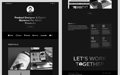 Jeremiah - Portfolio Website Template creative design portfolio portfolio design portfolio landing page webflow