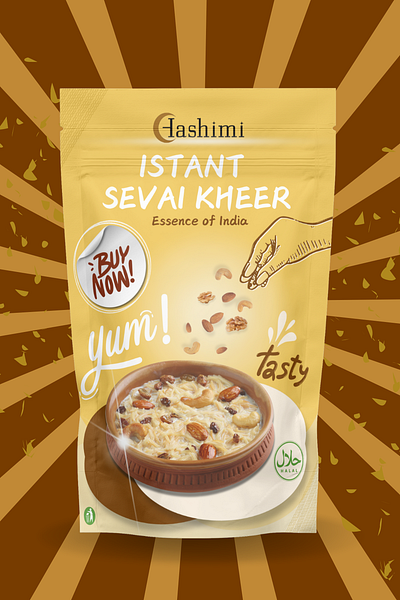 Instant Sevai kheer branding covers packing label design print design