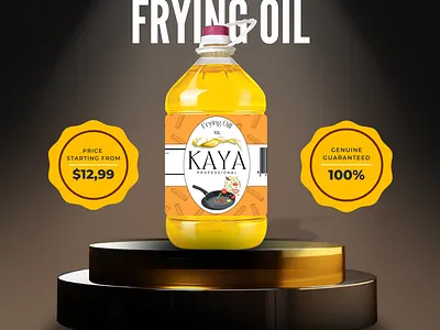 Frying oil label design covers packing label design print design