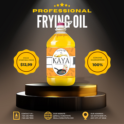 Frying oil label design covers packing label design print design