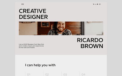 Ricardo Brown - Portfolio Website Template creative design porfolio design portfolio portfolio landing page