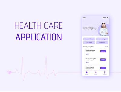 Healthcare application app design graphic design healthcare application logo medtech ui ux