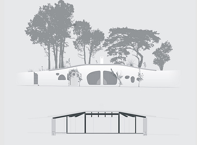 Earth house, plan, front view, 2013 earth house natural building sustainable architecture