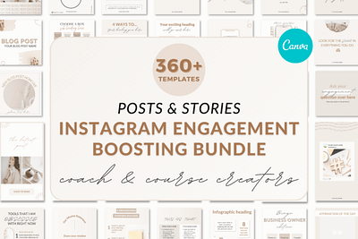 Instagram Post Templates Canva engagement booster posts instagram coach instagram coach templates instagram course creator instagram engagement instagram engagement booster