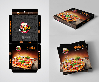 Box Packaging Design for Pizza box box graphic design label design layout packaging packaging design print