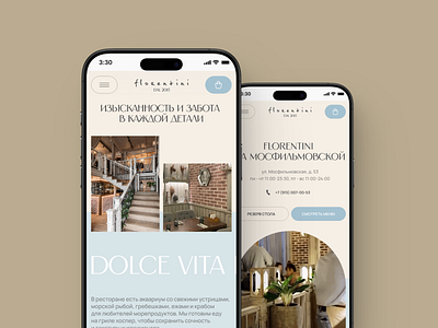 Florentini. Website design app clean design food graphic design mobile typography ui uidesign uxdesign webdesign