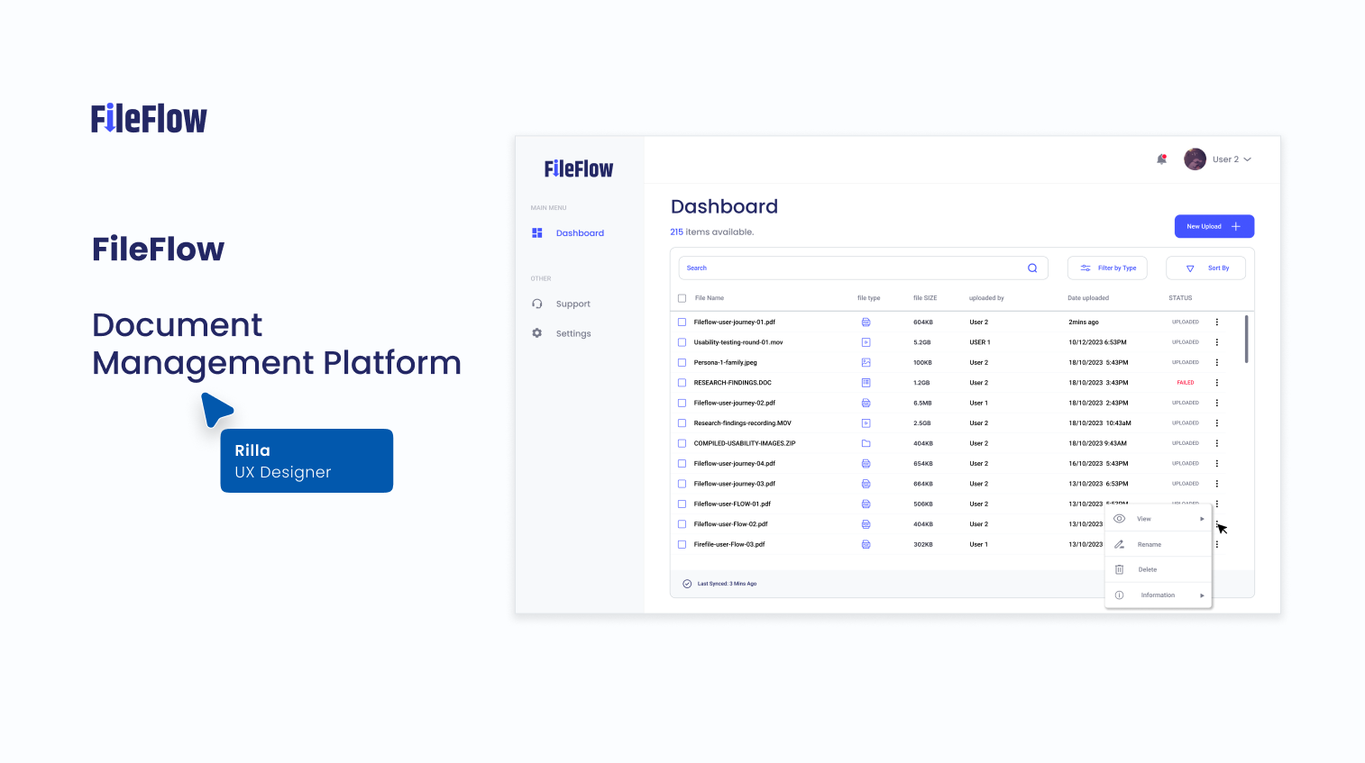 File Management Platform Design clean design dashboard design file management logo ui ux