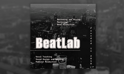 BeatLab Social Media Post Design 1080x1080 black and white content creation design design daily design inspiration design studio facebook ad graphic design graphic designer image instagram ad modern design social media ad social media design social media graphics square template trending typography