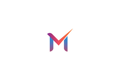 Letter M Right Logo square composition