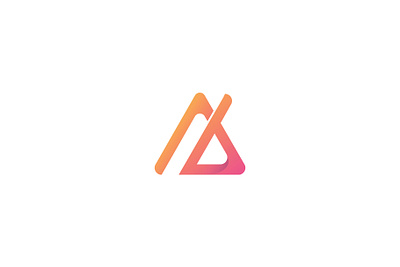 Letter Ab Logo square composition