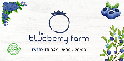 Blueberry Farm Stall & banners advertising banner design branding print design