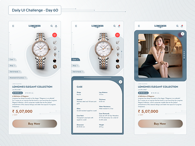 Daily UI Challenge #60 - Modern product detail screen. daily ui challenge design hype 4 academy square.one ui ux ux design