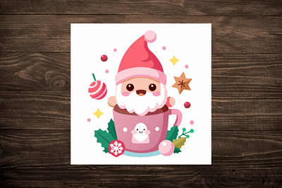 Super Cute Pink Gnome in a Iced Chocolat 3d animation app branding design graphic design illustration logo motion graphics typography ui ux vector