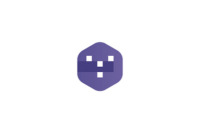 Letter T Pixel Logo creative icon