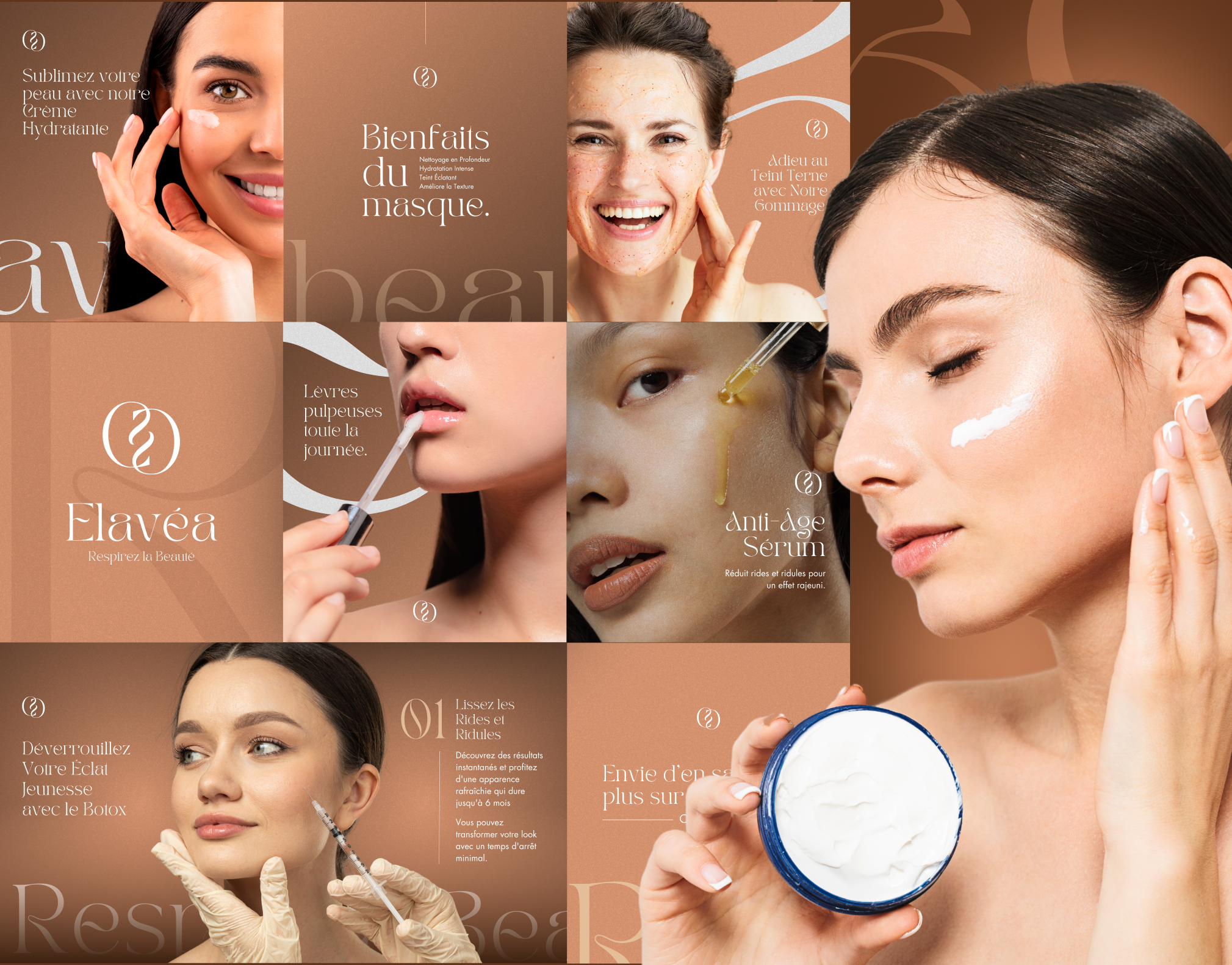 Elavea - Visual Identity advertisement branding cosmetics digital media graphic design social media marketing visual identity