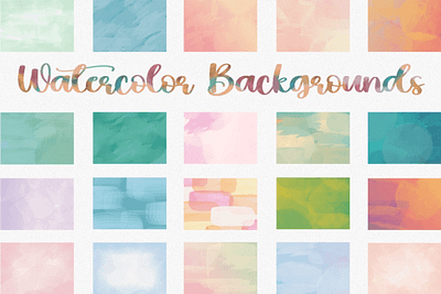 Watercolor Backgrounds Set 3d animation app branding design graphic design illustration logo motion graphics typography ui ux vector