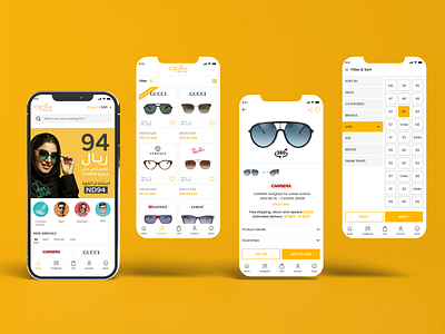 Optix Mobile App application design ecommerce ecommerceapp eye glasses glasses mobileapp sunglasses ui ux