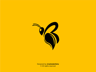 brushwing logo Design abstract bee bird brand identity branding brush design graphic design illustration logo logo design logos minimalist modern sale vector wing