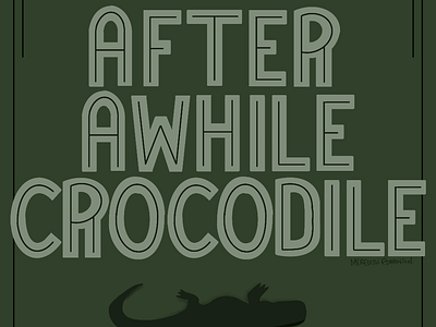 Peachtober 2024 Day 19: Crocodile illustration peachtober typography