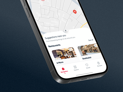 Recreational finder - AR Navigation App appdesign ar app augmented reality restaurant app