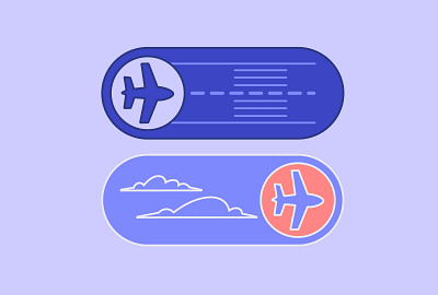 Flight mode illustration 2d illustration graphic design illustration plane rest ticket travel trip