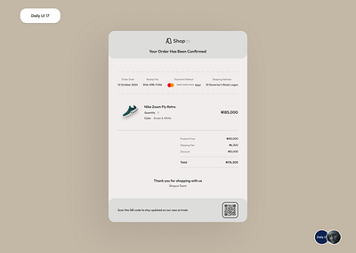 Purchase Receipt #DailyUI #Day17 #100DaysChallenge #uiuxdesign design ui uiux