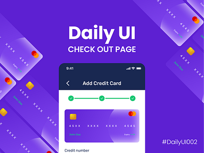 Daily UI 001 - #DailyUI check out page credit card design daily ui daily ui challenge dailyui dailyui challenge day 001 ui ui design