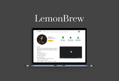 UX Design for LemonBrew component library design desktop profile real estate ui design uiux use research user journey map user persona ux design