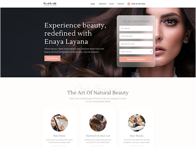 Enaya Salon Website UI Design animation brochure brochure design design icon illustration logo logodesign logos ui website website design