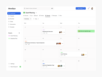 Calendar UI agency branding calendar calendar ui clean dashboard design dstudio event meeting app product design project management saas task manager typography ui ui ux user experience ux web app