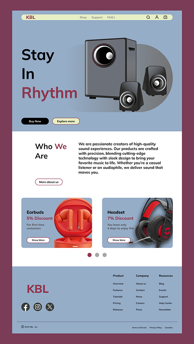 Speaker Brand Landing Page