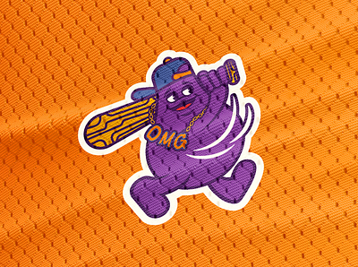 Playoff Grimace Jersey Mock baseball bat jersey mascot mets mlb mlb playoffs monster new york new york baseball nym omg purple