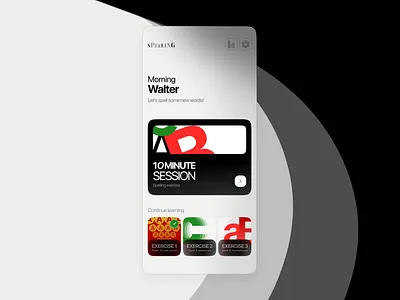 Spelling app concept app design design mobile design spelling app typography ui uiux ux