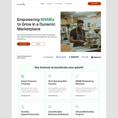 GrowthSpring design dribbble figma msme product design ui uxui