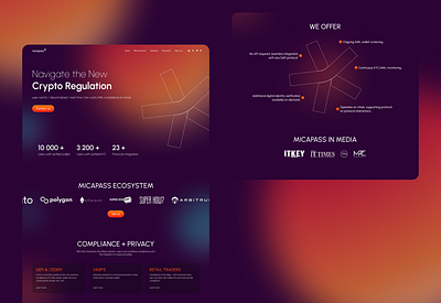 Micapass landing page landing page uiux design