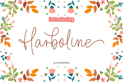 Harboline - Monoline Font branding design font graphic design harboline illustration monoline script