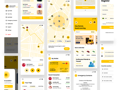 Taxi Booking App IOS/Android app design car driver driver service ios design maps mobile app mobile design ride app rider taxi taxi app taxi booking taxi booking app trip uber uber design