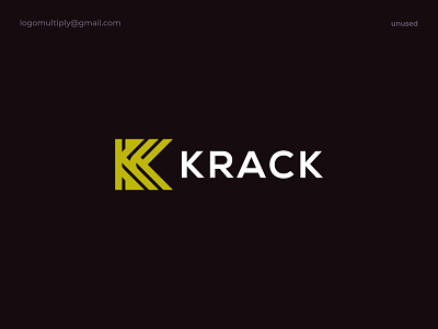 Krack logo- K letter logo alphabet brand identity branding business logo company logo design icon k k letter letter mark logo logo design logo mark logomultiply logos saas tech