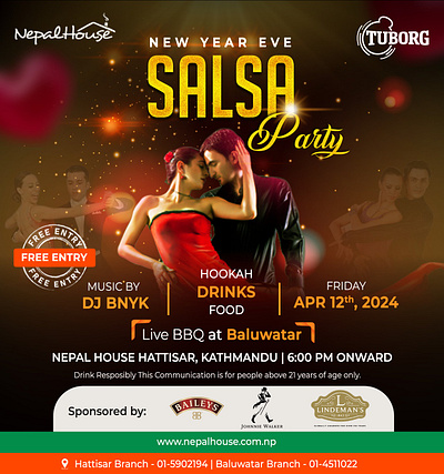 Nepal House SALSA PARTY ads ads design banner banner design branding cover design design graphic design graphicdesign illustration social media ui ui design