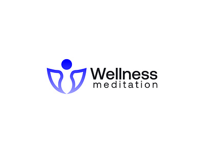 Wellness meditation logo design activity design fitness health logo icon illu illustration logo design meditation mind relaxing logo symbol ui wellness yoga