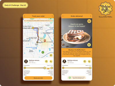 Daily UI Challenge #62 - Order delivery screen in mobile app daily ui challenge design hype 4 academy square.one ui ux ux design