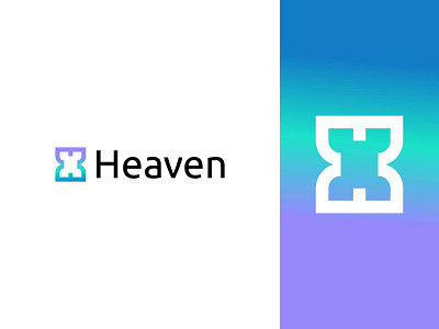 Heaven logo design - letter h logo - h letter logo apps icon brand identity branding business corporate creative design dribbble google initial logo letter h logo letter logo logo logo mark logo trends logos modern logo tech logo uique word mark logo