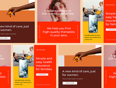 A New Kind Of Care (Instagram Ads) ads ads design banner design branding design designs graphic design graphicdesign instagram social media ads ui ui design