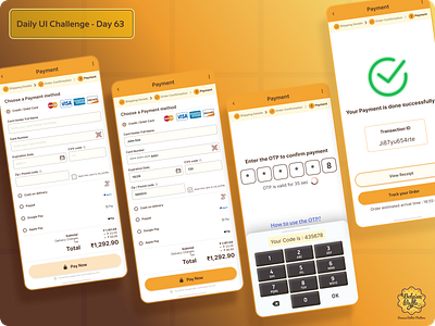 Daily UI Challenge #63 - A credit card payment screen daily ui challenge design hype 4 academy square.one ui ux ux design