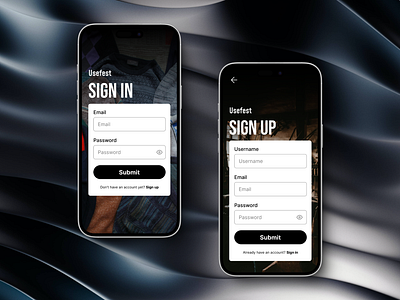 Usefest UI Design android app form ios login mobile mobile design sign up ui