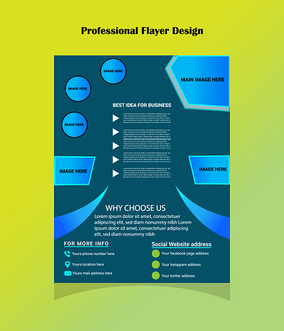 Professional Business Flyer Design advertisement branding business card business flyer design graphic design illustration vector