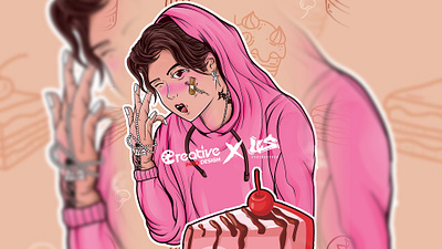 ME CHARACTHER V2 anime cake cartoon character creative illustration detailed digital illustration face fanart graphic artist graphic design illustration illustrator pink project unique vector vexel