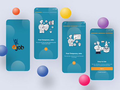 Onboarding screen branding design graphic design illustration login screen logo mobile app onboarding screen register screen sign in sign up screen splash screen ui ui designer ui ux designer website design