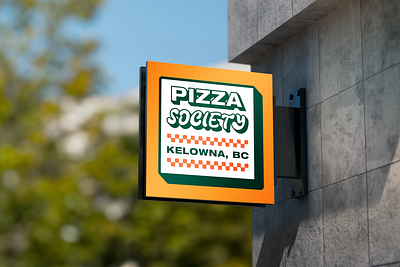 Pizza Food Restaurant Logo Branding Sign Mockup 3d brand design branding design graphic design illustration logo logo design mockup render sign typography visual design