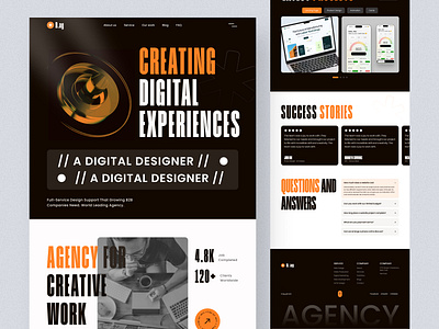 Digital Agency Website digital agency digital agency website landing page ui web design website